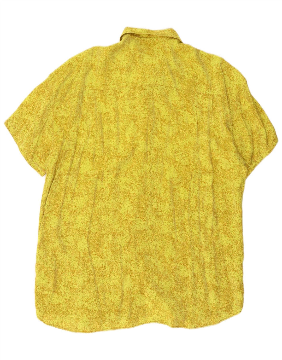 Vintage Womens Oversized Abstract Pattern Shirt Blouse UK 10 Small Yellow