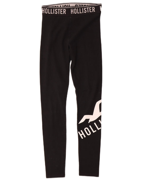 Hollister Womens Graphic Leggings UK 6 XS Black
