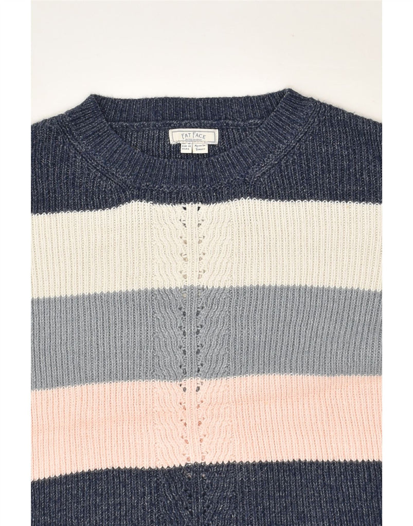 FAT FACE Womens Crew Neck Jumper Sweater UK 10 Small Multicoloured Striped | Vintage Fat Face | Thrift | Second-Hand Fat Face | Used Clothing | Messina Hembry 