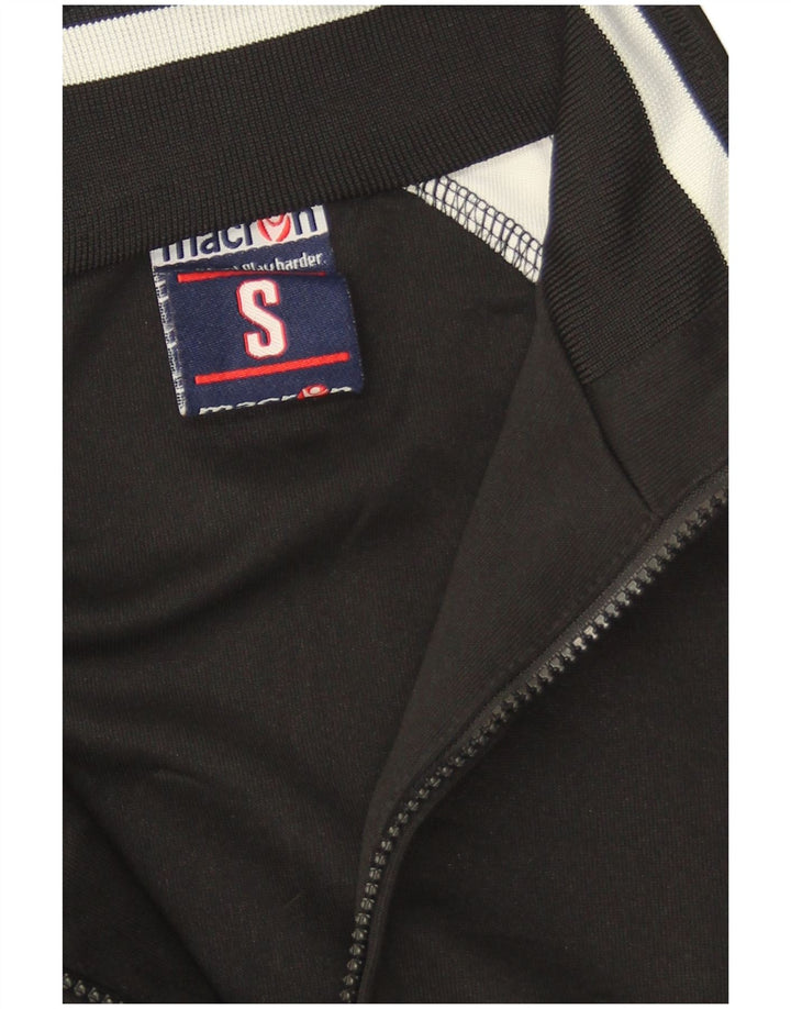 Macron Mens Loose Fit Tracksuit Top Jacket Small Black Colourblock