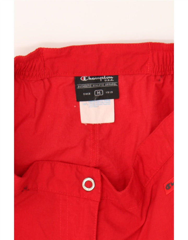 CHAMPION Womens Straight Capri Trousers Medium W24 L17 Red Polyamide Vintage Champion and Second-Hand Champion from Messina Hembry 