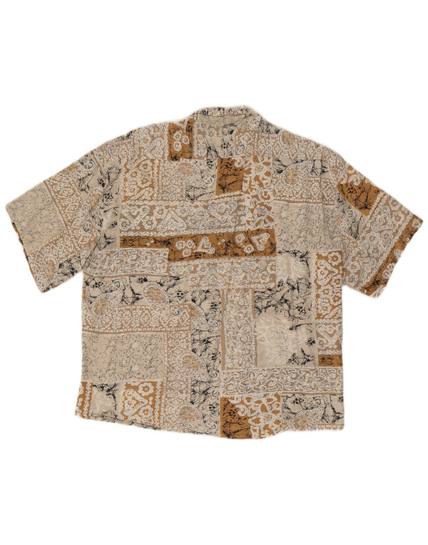 Tipo' S Mens Short Sleeve Shirt XL Beige Floral