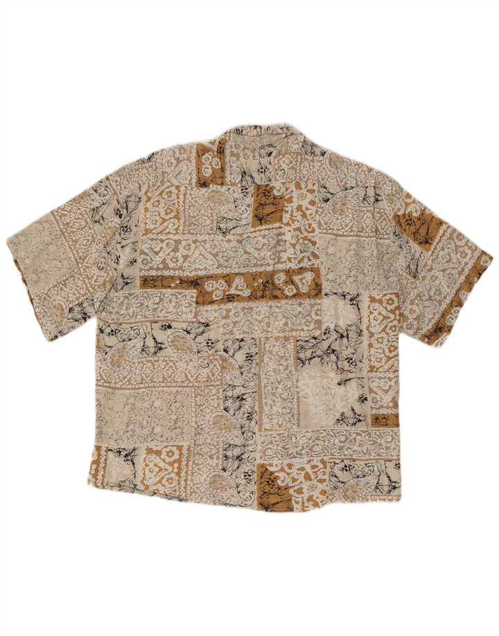 Tipo' S Mens Short Sleeve Shirt XL Beige Floral