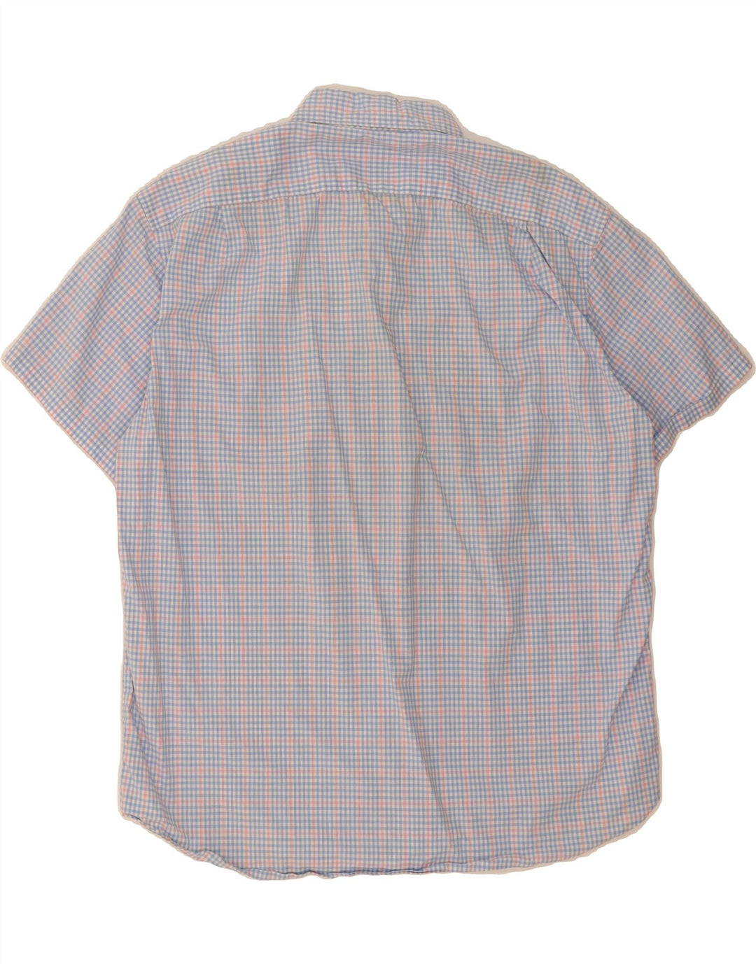 J. CREW Mens Flex Short Sleeve Shirt Size 17 1/2 XL Blue Gingham Cotton Vintage J. Crew and Second-Hand J. Crew from Messina Hembry 