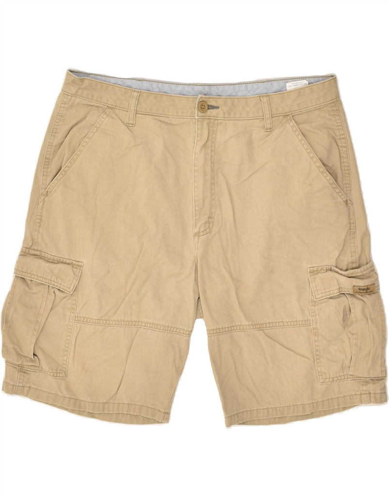 WRANGLER Mens Cargo Shorts W36 Large Beige Cotton | Vintage Wrangler | Thrift | Second-Hand Wrangler | Used Clothing | Messina Hembry 