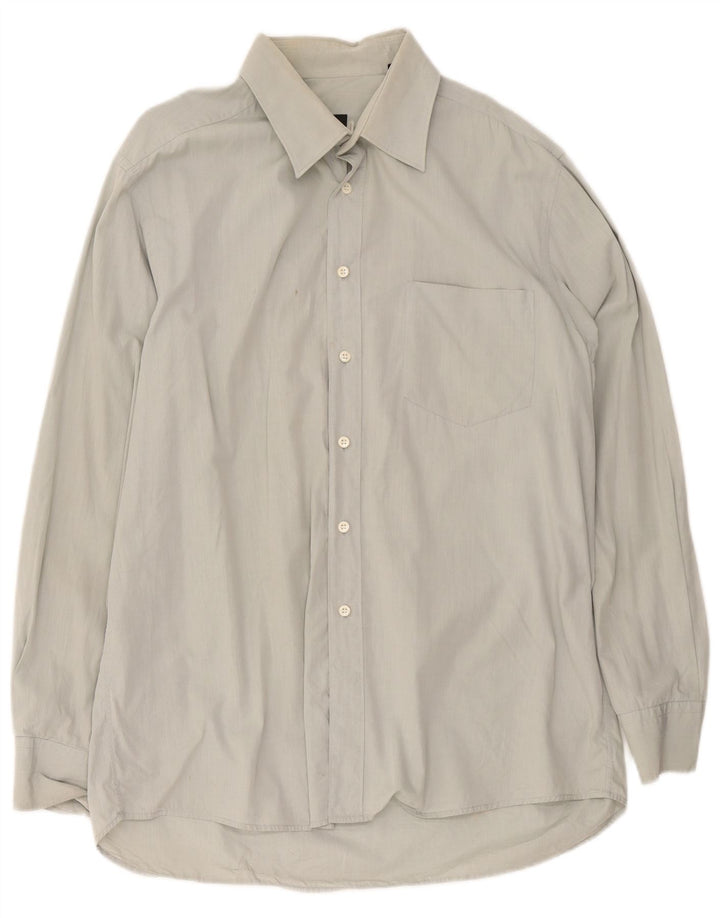 Hugo Boss Mens Shirt Size 17 1/2 44 XL Grey