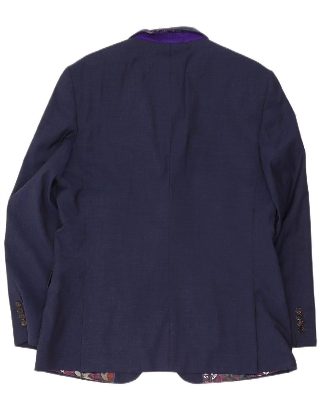Ted Baker Mens 2 Button Blazer Jacket UK 44 2XL Navy Blue Wool