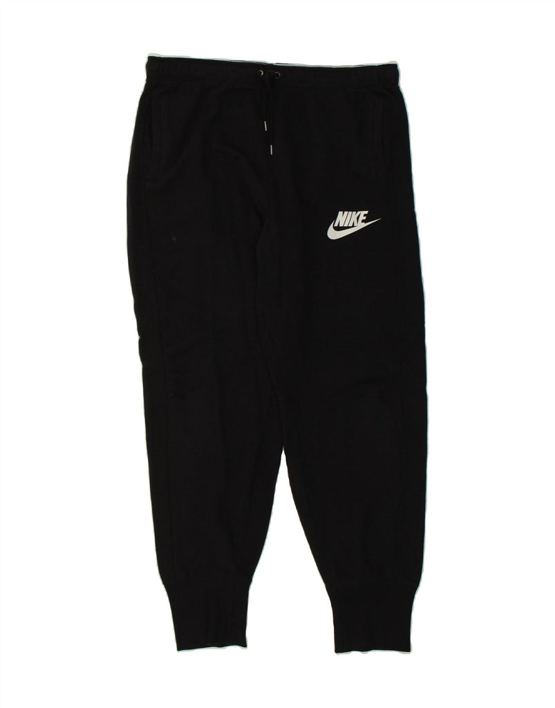 NIKE Mens Tracksuit Trousers Joggers Large Black Cotton | Vintage Nike | Thrift | Second-Hand Nike | Used Clothing | Messina Hembry 