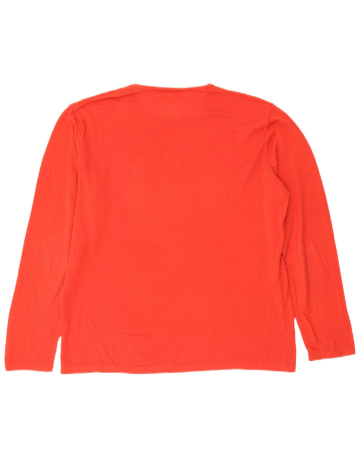 Hugo Boss Mens Crew Neck Jumper Sweater Large Red Cotton
