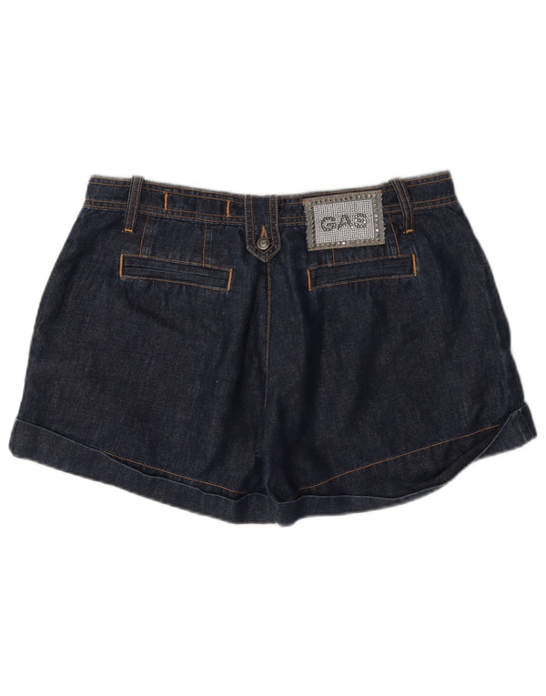 Gas Womens Denim Shorts W29 Medium Navy Blue Cotton