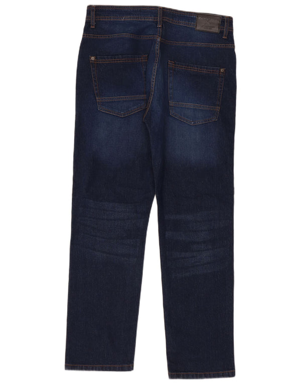 Kangaroo Poo Mens Slim Jeans W34 L30 Navy Blue Cotton