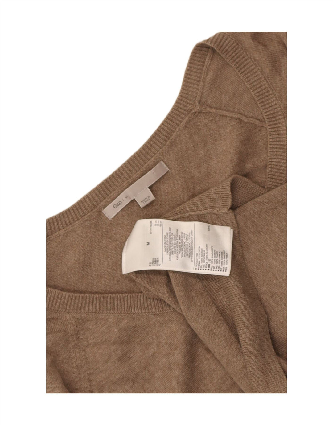 Gap Womens Cardigan Sweater UK 12 Medium Brown Cotton
