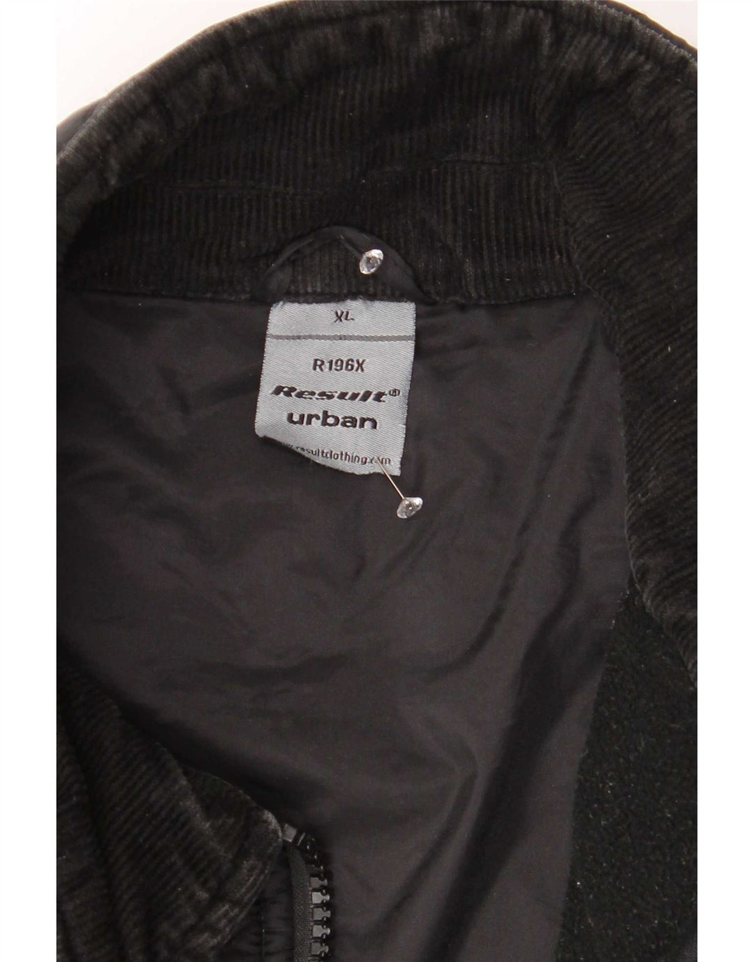 Vintage Mens Quilted Jacket UK 42 XL Black Nylon