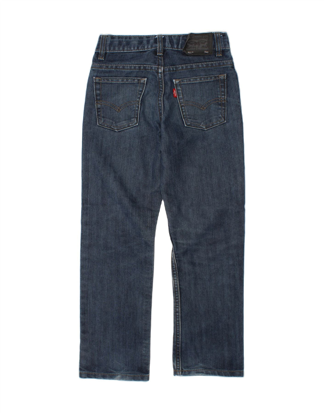 LEVI'S Boys 511 Slim Jeans 6-7 Years W22 L22 Navy Blue Cotton Vintage Levi's and Second-Hand Levi's from Messina Hembry 