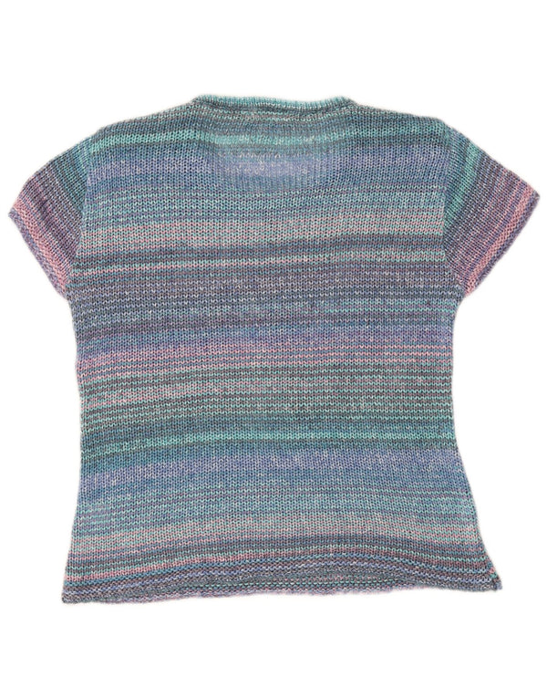 Vintage Womens Crew Neck Jumper Sweater IT 42 Medium Multicoloured Striped