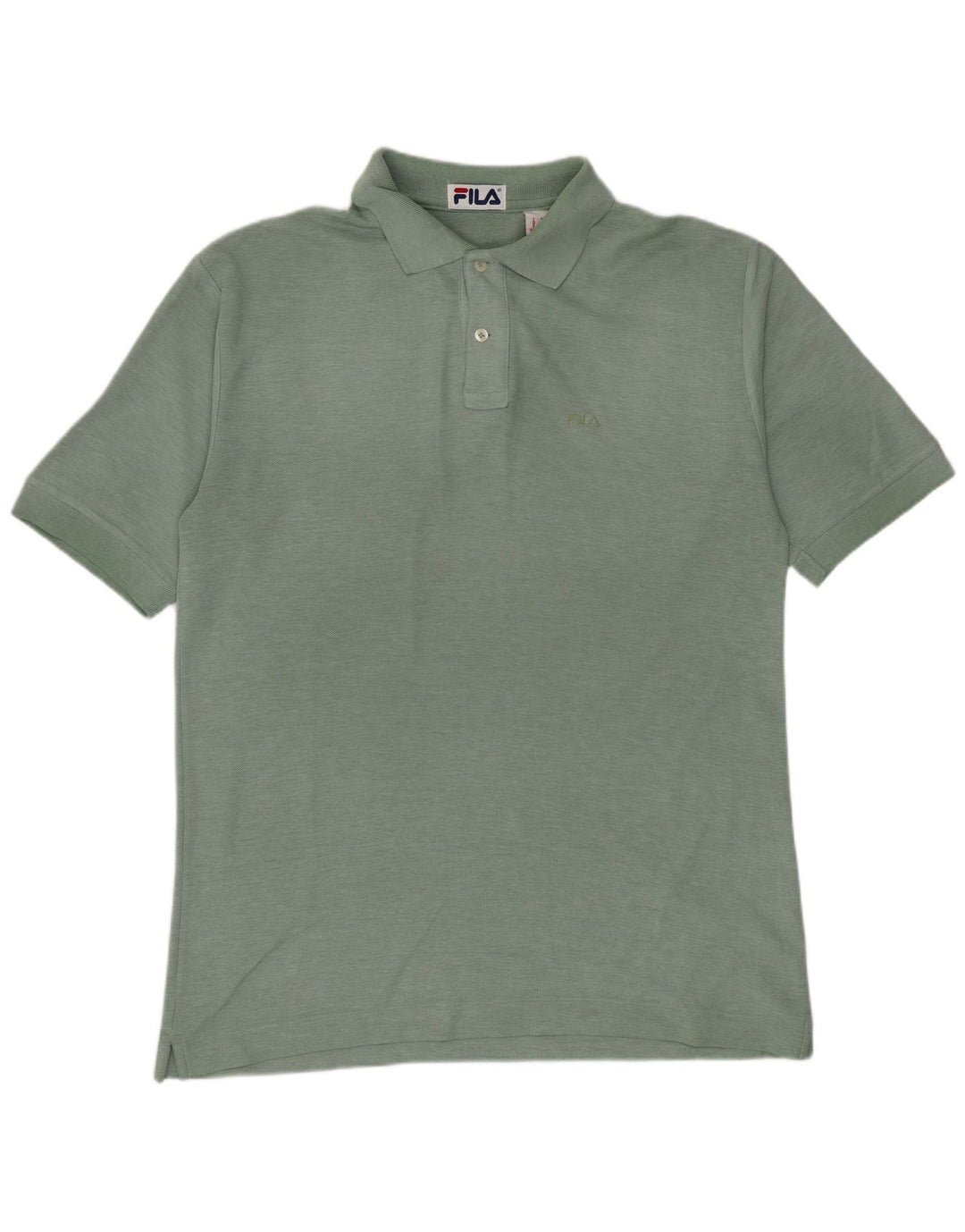 Fila Mens Polo Shirt Medium Green Cotton