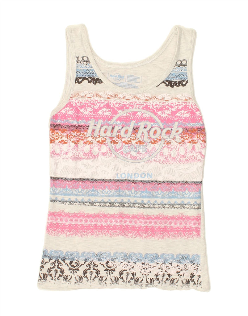 HARD ROCK CAFE Girls London Graphic Vest Top 11-12 Years Medium  Pink | Vintage Hard Rock Cafe | Thrift | Second-Hand Hard Rock Cafe | Used Clothing | Messina Hembry 