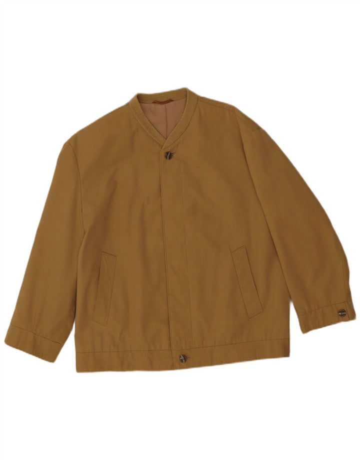 Trevira Mens Bomber Jacket UK 36 Small Brown Polyester