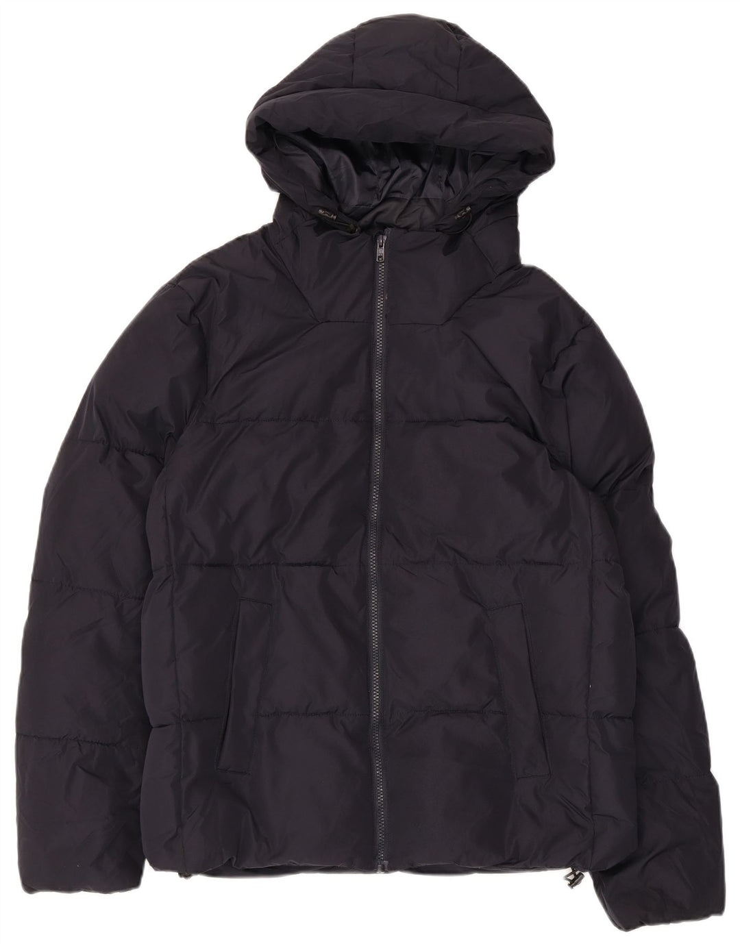 French Connection Mens Hooded Padded Jacket UK 38 Medium Navy Blue