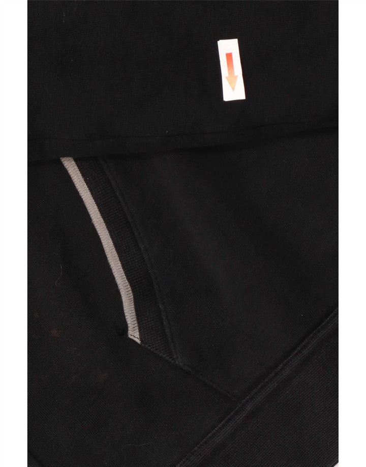 Armani Mens Zip Hoodie Sweater Large Black Cotton
