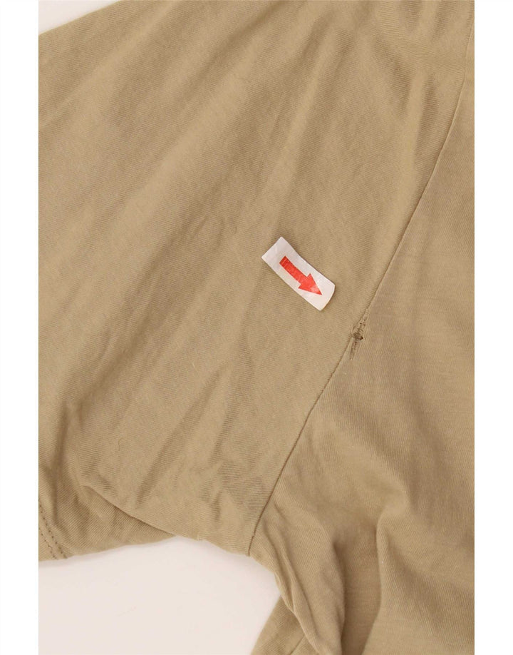 Nike Mens T-Shirt Top Medium Beige Cotton