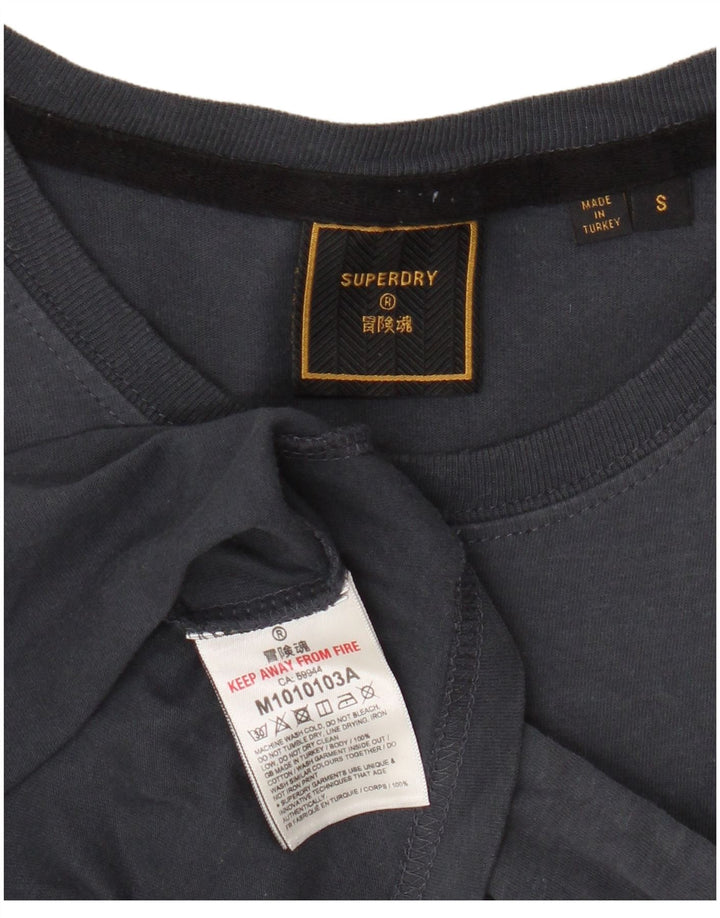 Superdry Mens Graphic T-Shirt Top Small Grey Cotton