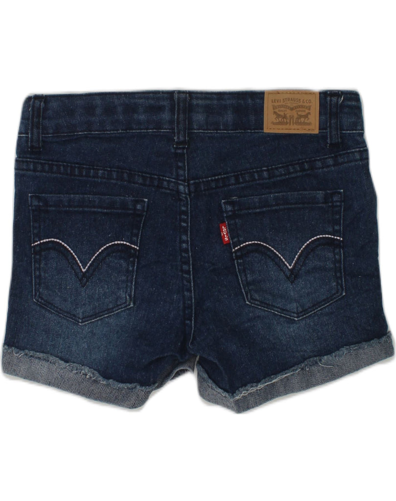 LEVI'S Girls Denim Shorts 7-8 Years W26  Navy Blue Ramie | Vintage Levi's | Thrift | Second-Hand Levi's | Used Clothing | Messina Hembry 