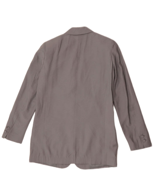 Zara Womens Open Blazer Jacket UK 6 XS Grey Viscose