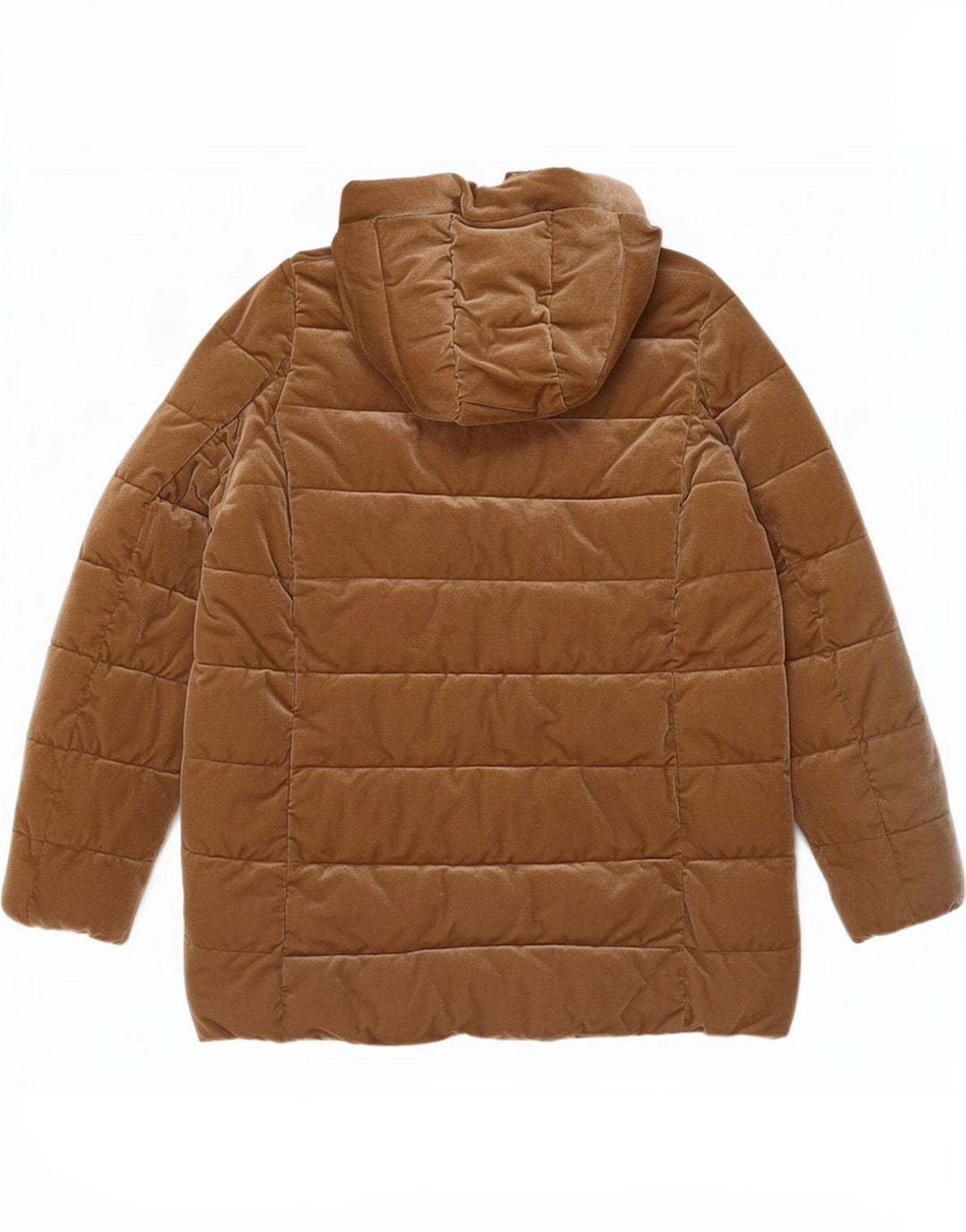 Geox Womens Respira Hooded Padded Coat UK 16 Large Brown Polyester
