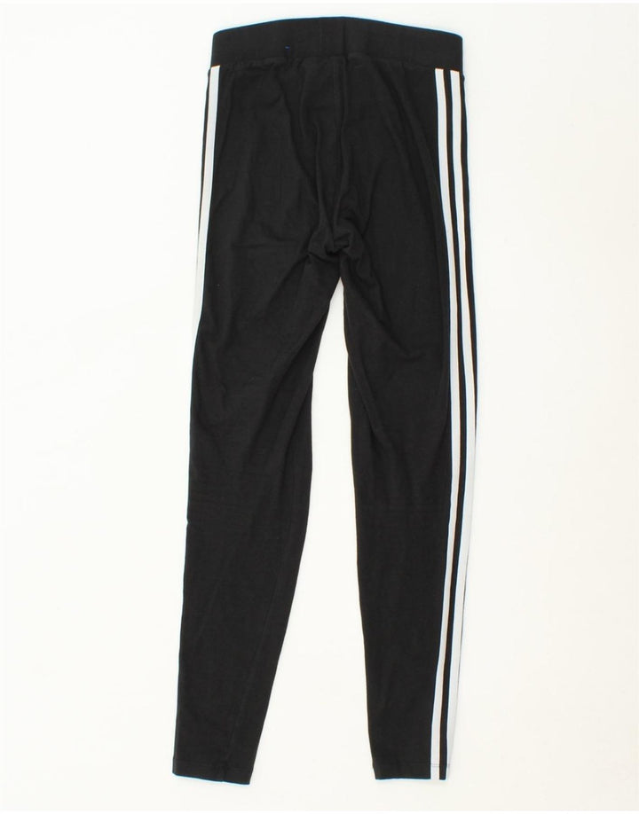 ADIDAS Womens Leggings UK 8 Small Black Cotton Vintage Adidas and Second-Hand Adidas from Messina Hembry 