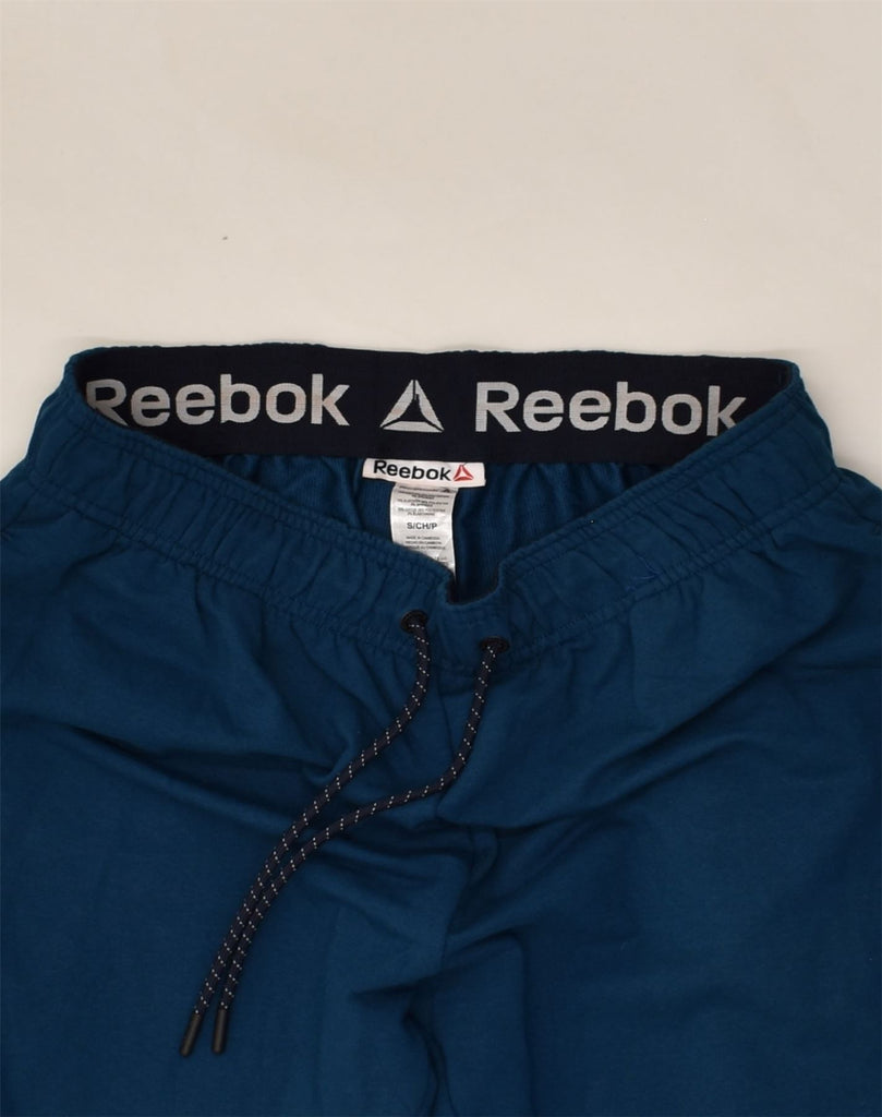 REEBOK Mens Tracksuit Trousers Joggers Small Navy Blue Cotton | Vintage Reebok | Thrift | Second-Hand Reebok | Used Clothing | Messina Hembry 