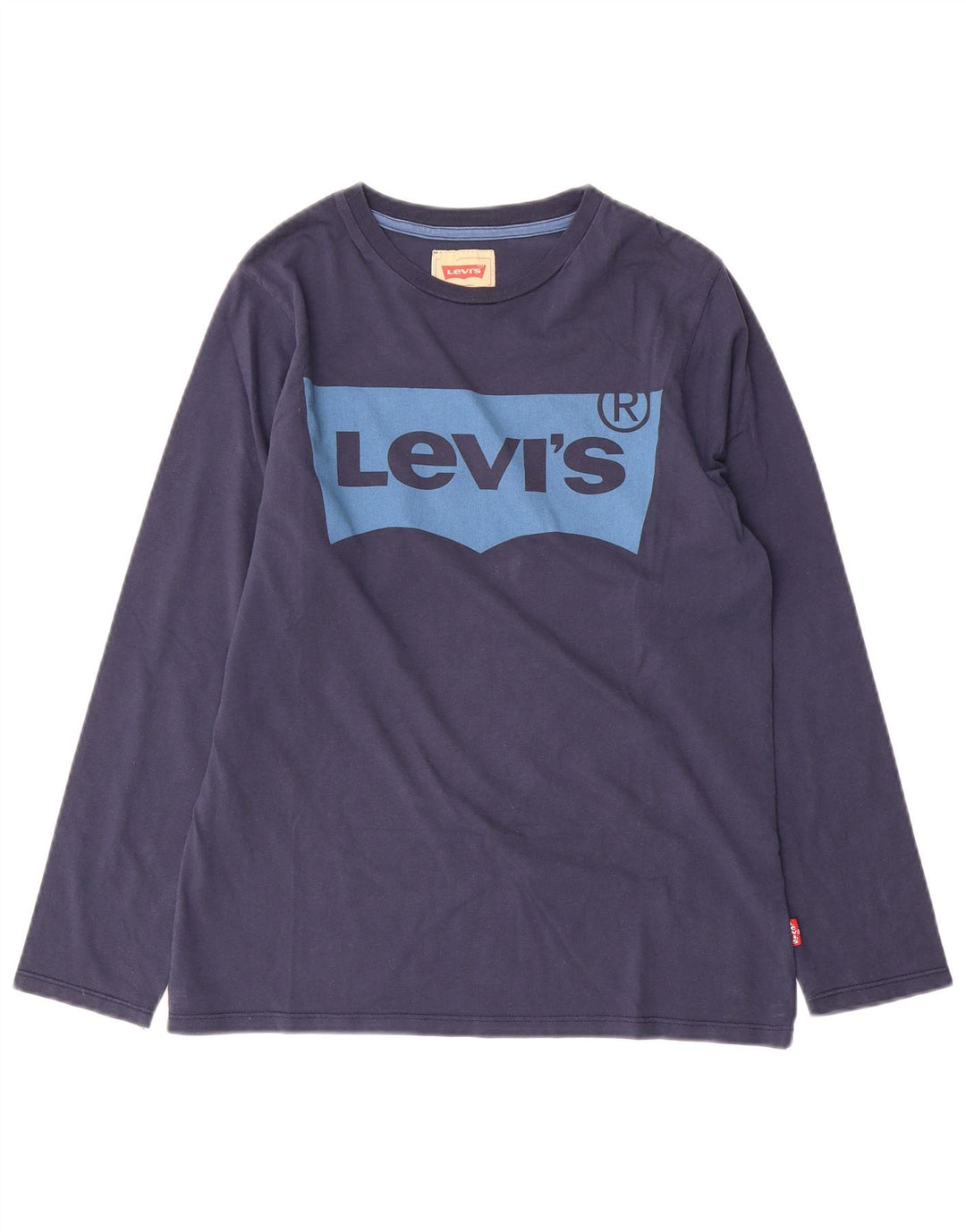 Levi's Boys Graphic Top Long Sleeve 13-14 Years Navy Blue Cotton