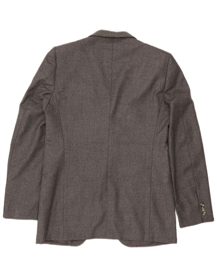 Cerruti 1881 Mens 2 Button Blazer Jacket UK 42 XL Grey Wool