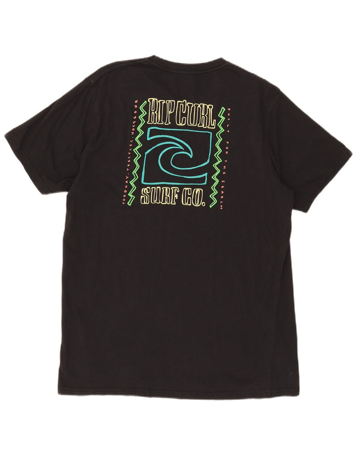Rip Curl Mens Standard Fit Graphic T-Shirt Top Large Black