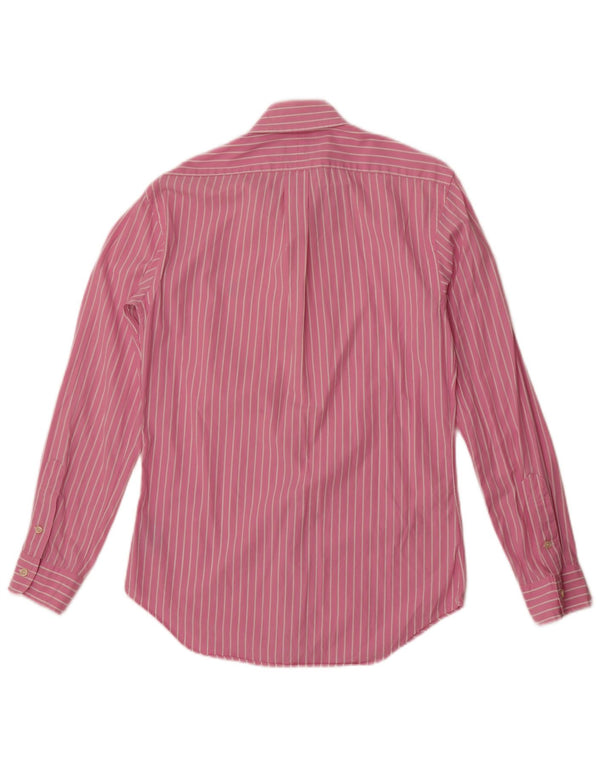 Polo Ralph Lauren Mens Slim Fit Shirt Small Pink Striped Cotton
