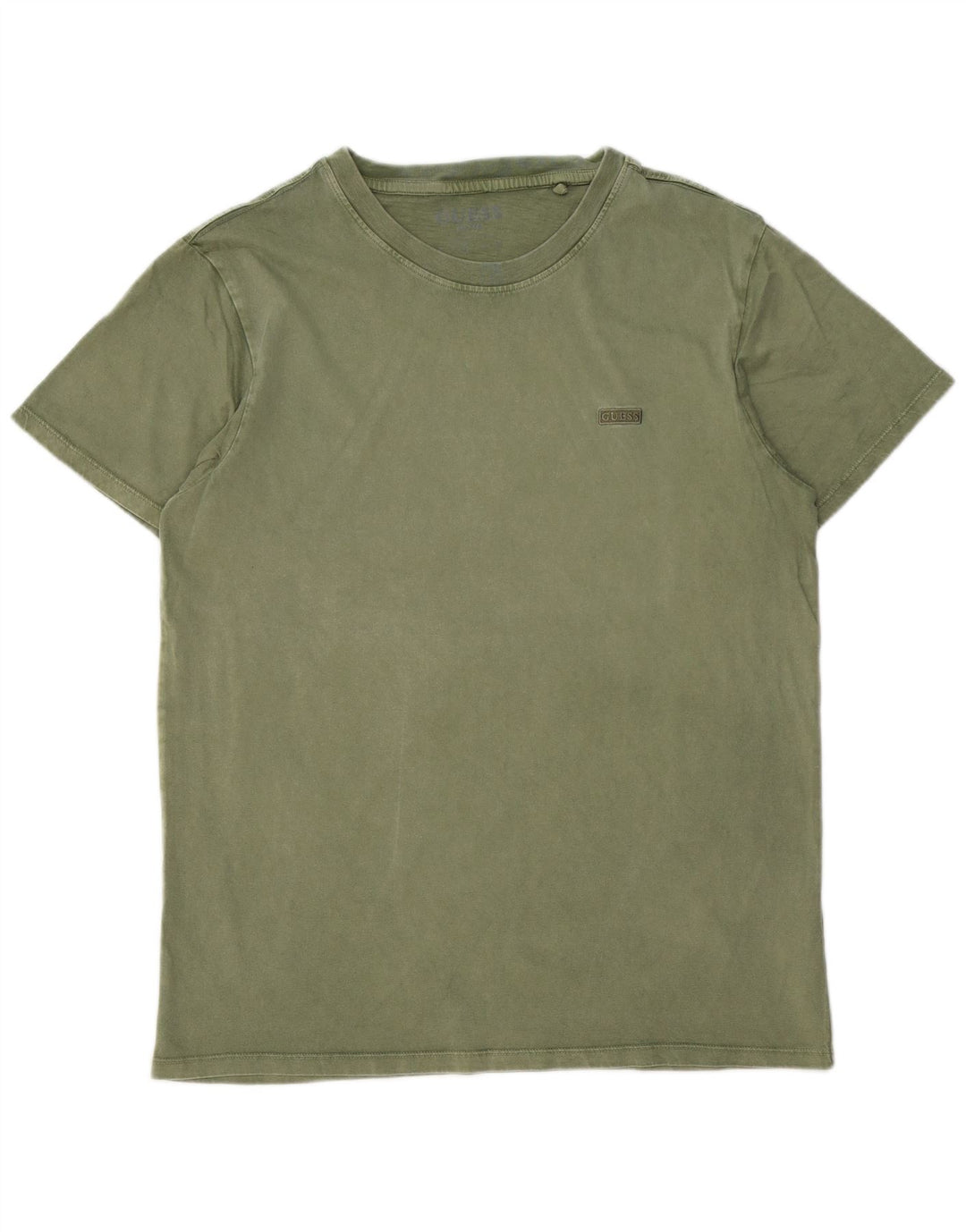 GUESS Mens T-Shirt Top UK 36 Small Green Cotton
