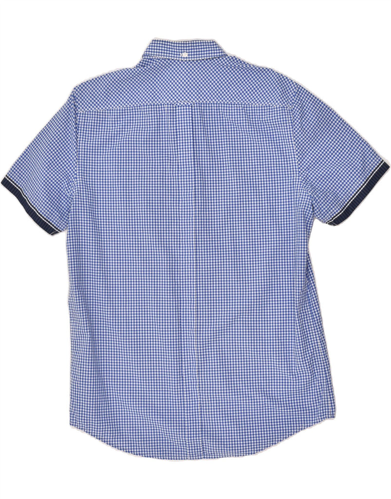BEN SHERMAN Mens Short Sleeve Shirt Medium Blue Gingham Cotton | Vintage Ben Sherman | Thrift | Second-Hand Ben Sherman | Used Clothing | Messina Hembry 
