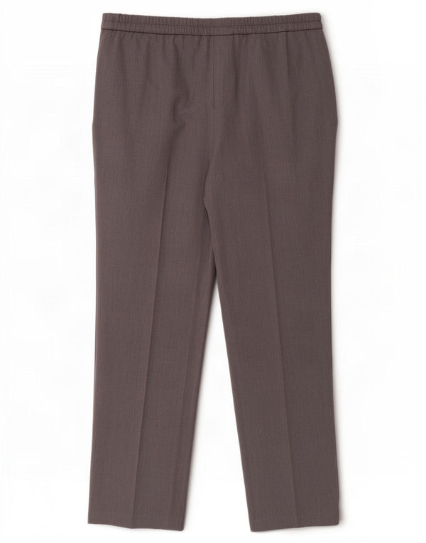 Marks & Spencer Womens Slim Fit Casual Trousers UK 18 XL W38 L28 Grey