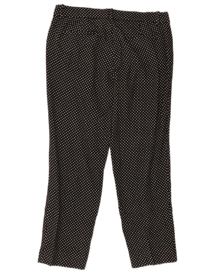 J. CREW Womens Slim Capri Trousers US 6 Medium W30 L25 Black Spotted