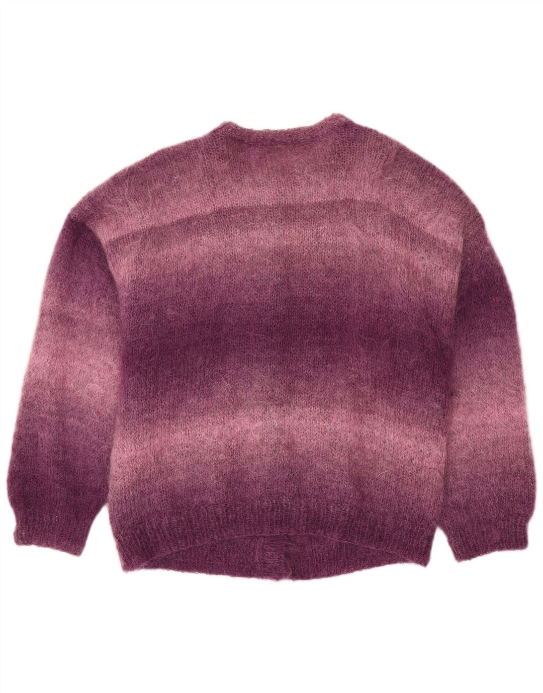 VINTAGE Womens Loose Fit Cardigan Sweater UK 18 XL Purple Colourblock