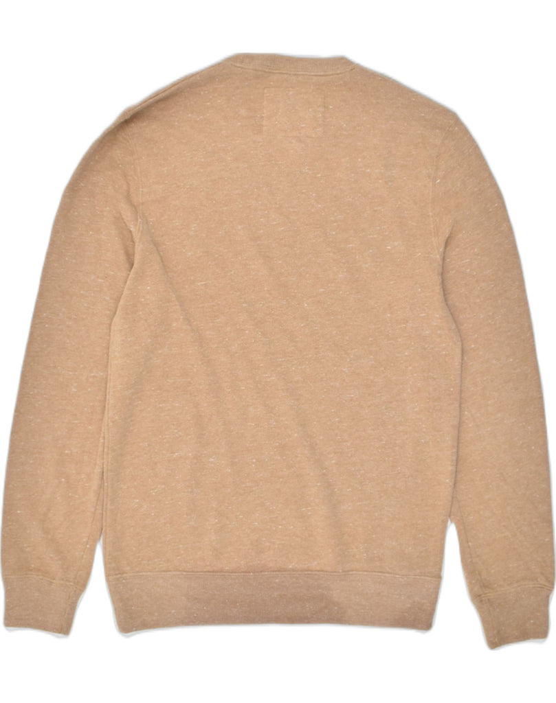 JACK WILLS Mens Sweatshirt Jumper Small Beige Flecked Cotton | Vintage | Thrift | Second-Hand | Used Clothing | Messina Hembry 