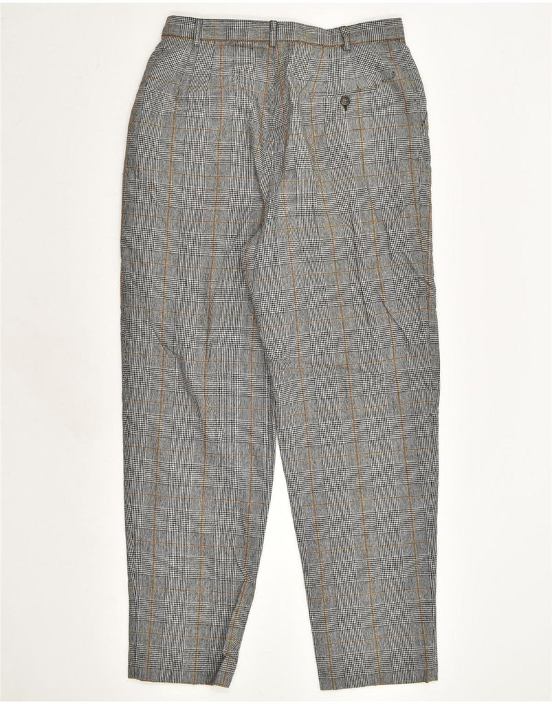 ORVIS Womens Tapered Chino Trousers US 12 Large W32 L30 Grey Check Wool | Vintage Orvis | Thrift | Second-Hand Orvis | Used Clothing | Messina Hembry 