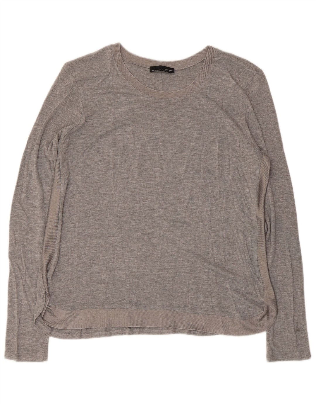 Zara Womens Top Long Sleeve UK 16 Large Grey Flecked
