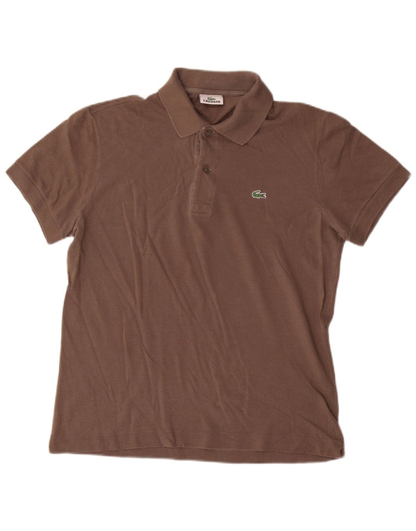 Lacoste Mens Polo Shirt Size 3 Small Brown Cotton