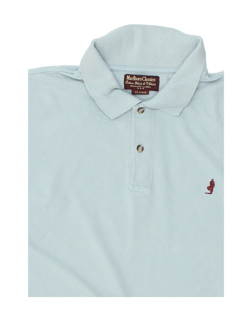 MARLBORO CLASSICS Mens Polo Shirt 2XL Blue Cotton | Vintage Marlboro Classics | Thrift | Second-Hand Marlboro Classics | Used Clothing | Messina Hembry 