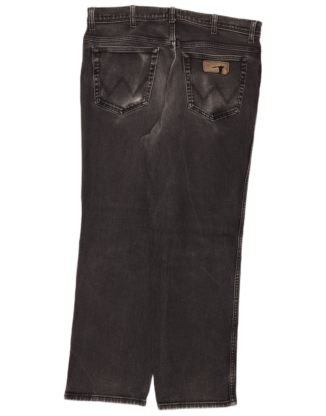 WRANGLER Mens Texas Straight Jeans W36 L30 Black Cotton