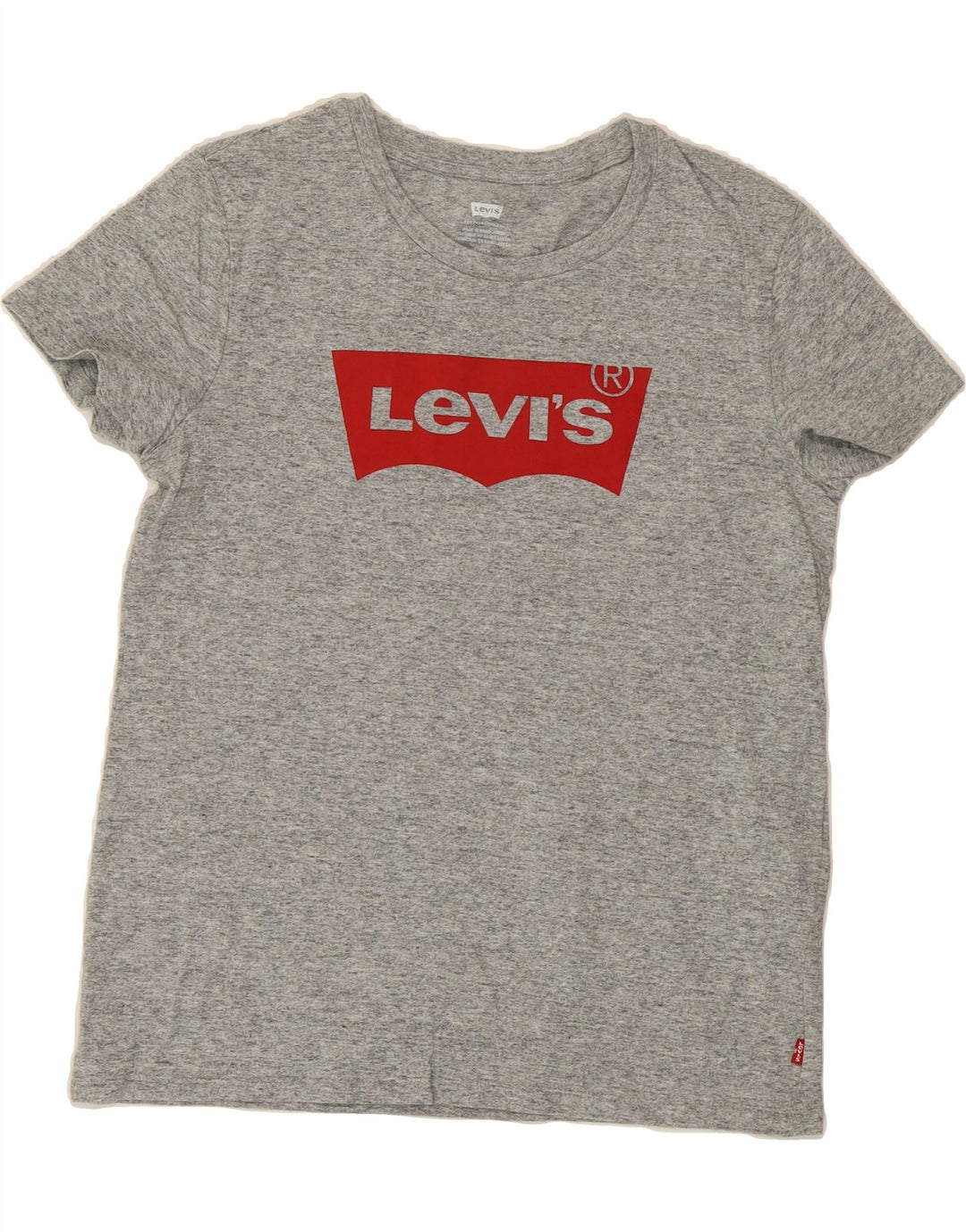 LEVI'S Mens Graphic T-Shirt Top Small Grey Flecked Cotton Vintage Levi's and Second-Hand Levi's from Messina Hembry 