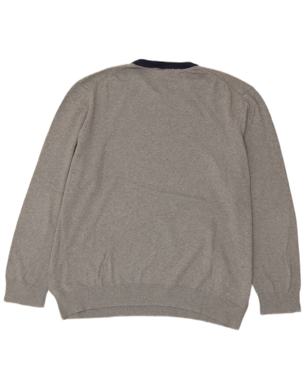 TIMBERLAND Mens Crew Neck Jumper Sweater 3XL Grey Cotton