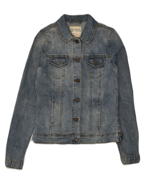 FAT FACE Womens Denim Jacket UK 10 Small Blue Vintage Second Hand Clothing Online Messina Hembry