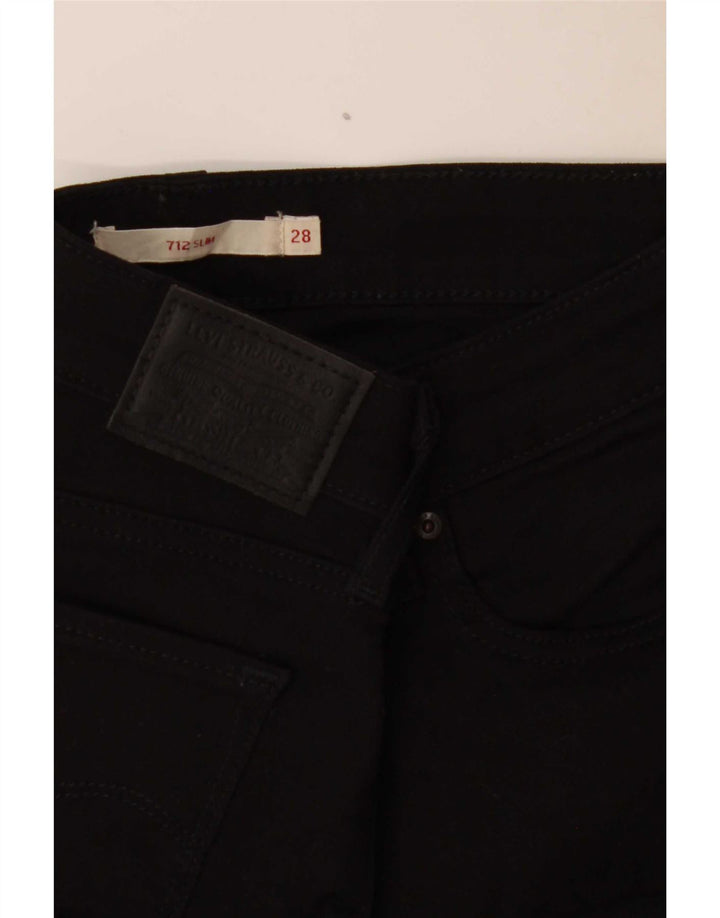 Levi's Womens 712 Slim Jeans W28 L26 Black